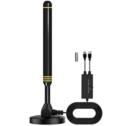 ZIHNIC Digital HD Antenna Indoor HDTV 1080P 4K Long Range High Definition Antenna with USB Cable & Coaxial Connector