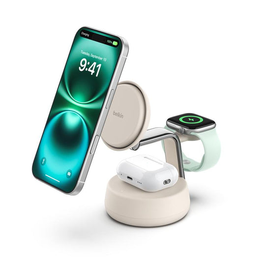 Belkin Ultracharge Pro 3-In-1 Magnetic Charging Dock with Qi2 25W