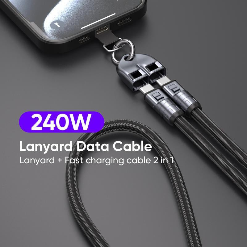 240W USB-C Fast Charging Phone Lanyard | 7Mm Nylon | Crossbody/Wrist Strap | Phone Sa*Sung Xiaom-Yy