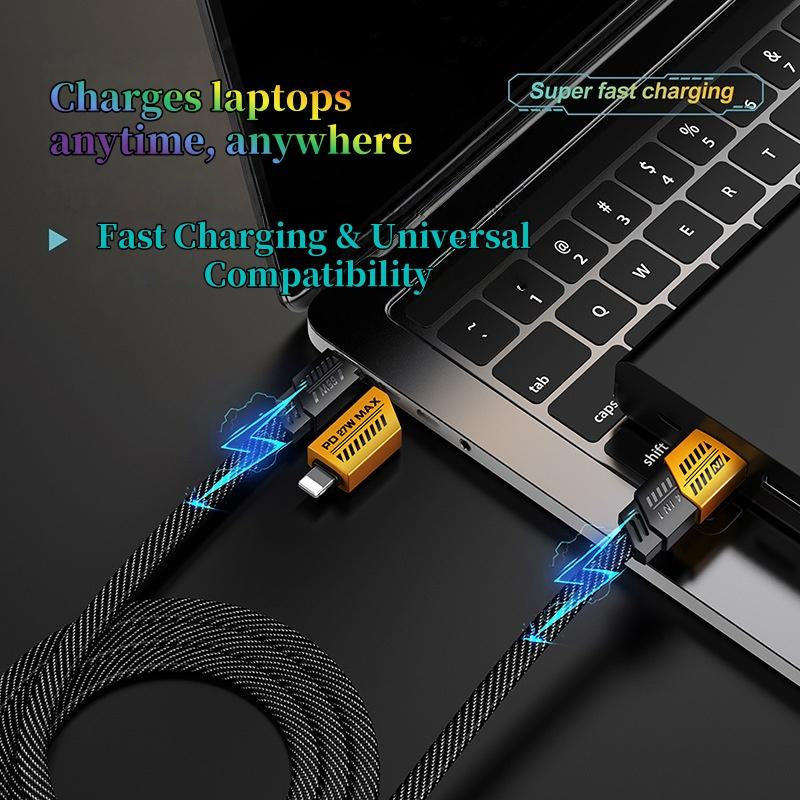 4-In-1 Universal Fast Charge Cable，Works with Iphone & Android，Charge Even Faster，Martchip inside – Hypercharge，Thermalsafe Charge – No Overcharge