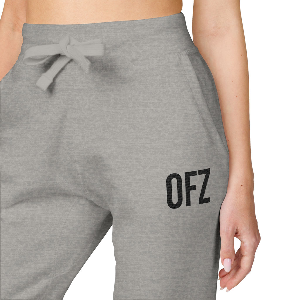 Embroidered 'OFZ' Fleece Sweatpants — Cozy Casual Joggers