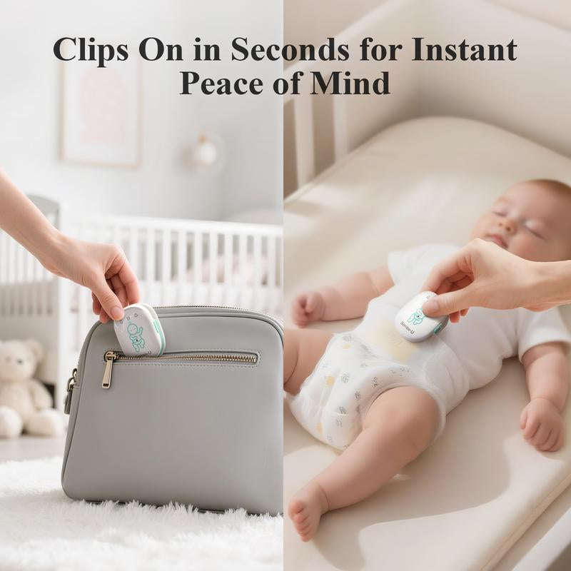Sense-U Pro Baby Monitor – Breathing Movement, Rollover & Overheating Trackers for Better Sleep, Simple Clip-On Smart Sleep Monitor with Arousal Vibration, Audible Alerts & Sleep Analysis