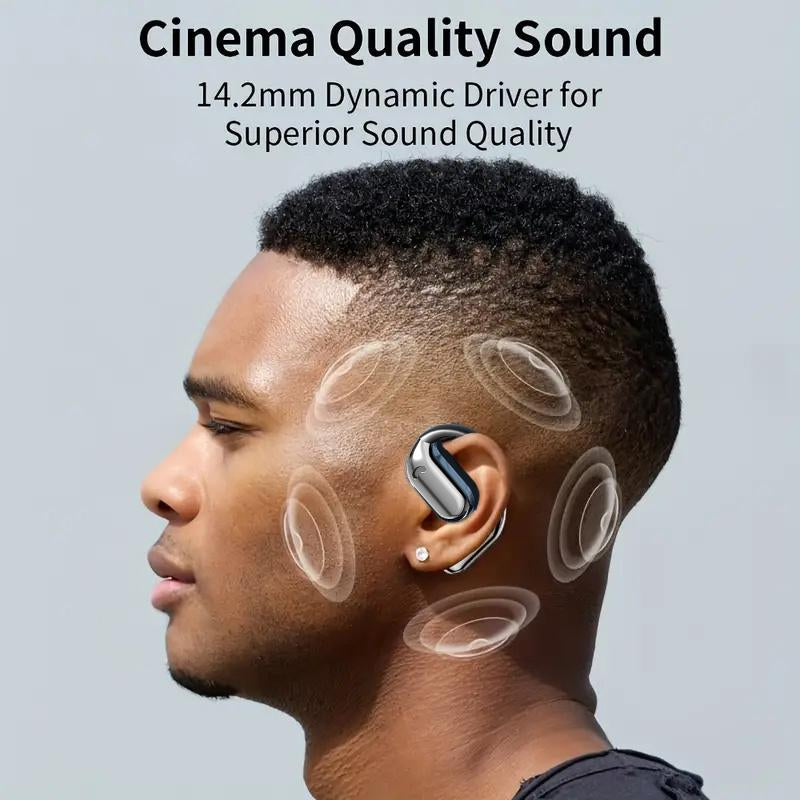 M75 Wireless Open-Ear Headphone,Bluetooth 5.4 Earphones ,IPX6 Water Proof, HIFI Sound Quality Music Earbuds for Gaming Travel Sports Built-In Mic,Electronic Audio&Video Product Headset Wireless Bluetooth Open Earbuds with Long Playtime Black