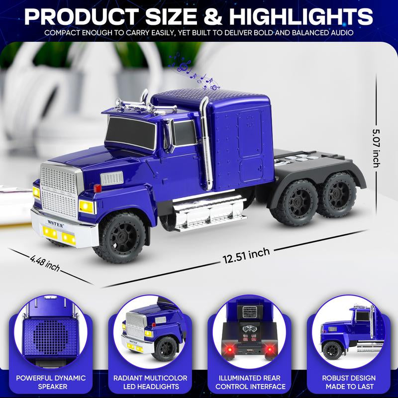 Fuzix WS-570 Truck Model Bluetooth Speaker with USB Micro SD AUX FM Radio TWS Pairing for Indoor Outdoor Party Birthday Gift Cybertruck Car-Inspired Design High-Quality Sound Portable Power Compact Gift-Worthy