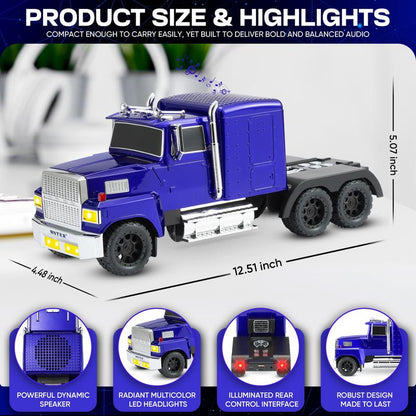 Fuzix WS-570 Truck Model Bluetooth Speaker with USB Micro SD AUX FM Radio TWS Pairing for Indoor Outdoor Party Birthday Gift Cybertruck Car-Inspired Design High-Quality Sound Portable Power Compact Gift-Worthy