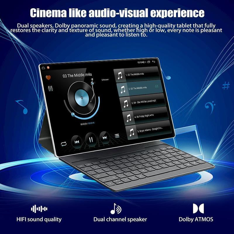 KEPEAK 10.1" Tablet Android 7.0 – 2GB RAM, 32GB, Dual SIM, 1280X800 IPS Display. 5MP+13MP Cameras, 5000Mah Battery & Full Accessories: Keyboard, Mouse, Stylus & Case