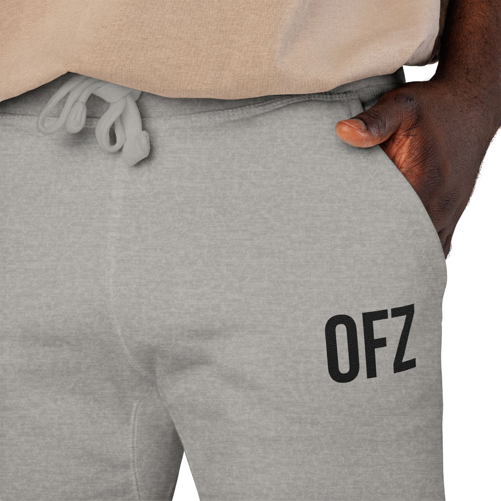Embroidered 'OFZ' Fleece Sweatpants — Cozy Casual Joggers
