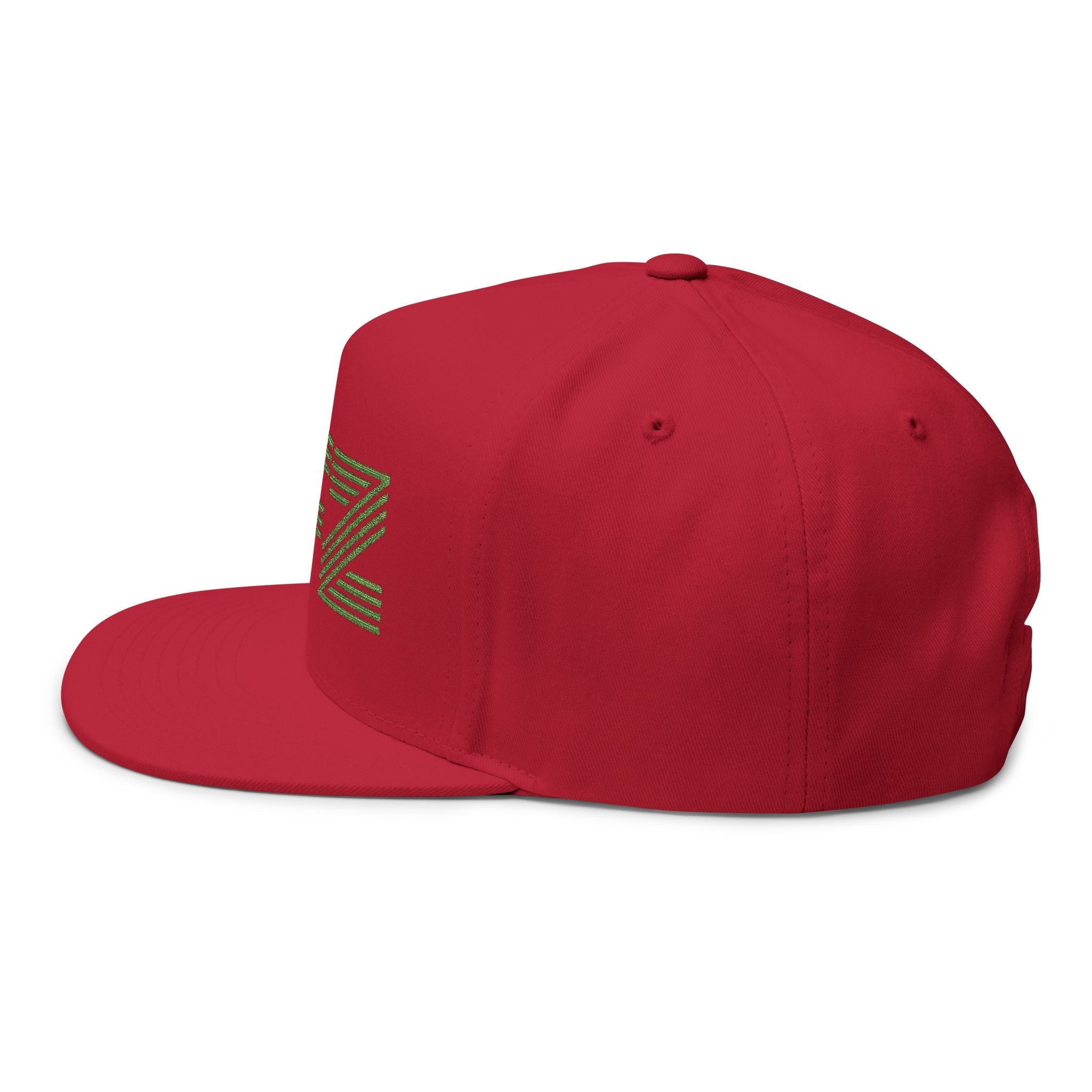Embroidered OFZ Flat Bill Cap - Retro Linework Snapback