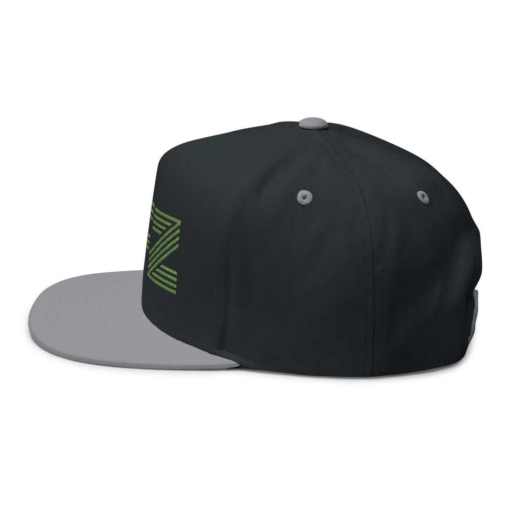 Embroidered OFZ Flat Bill Cap - Retro Linework Snapback