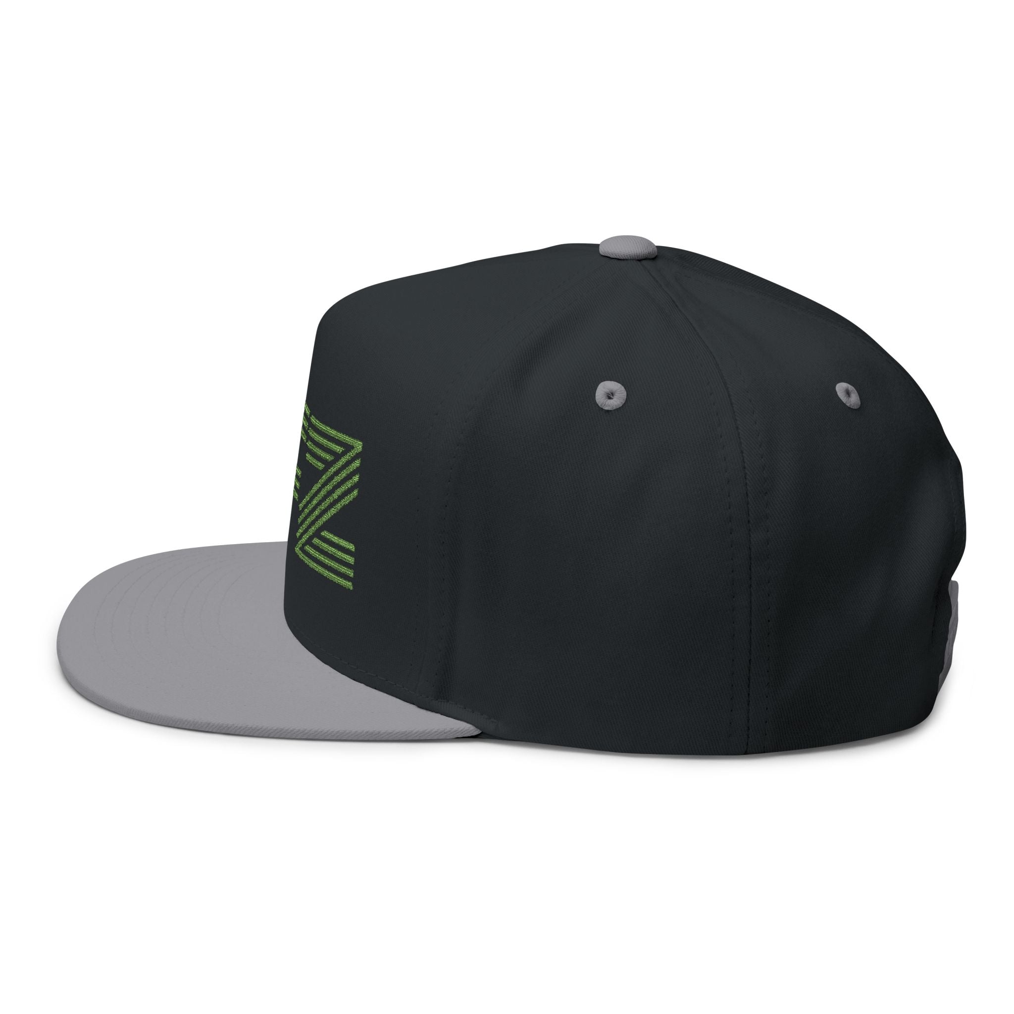 Embroidered OFZ Flat Bill Cap - Retro Linework Snapback