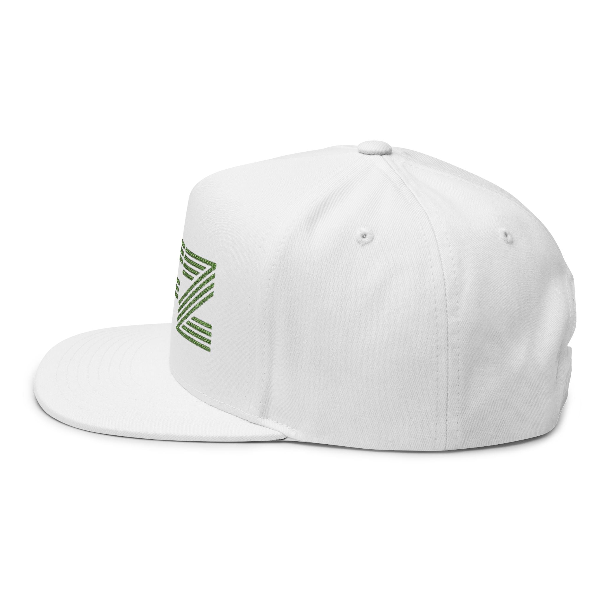 Embroidered OFZ Flat Bill Cap - Retro Linework Snapback