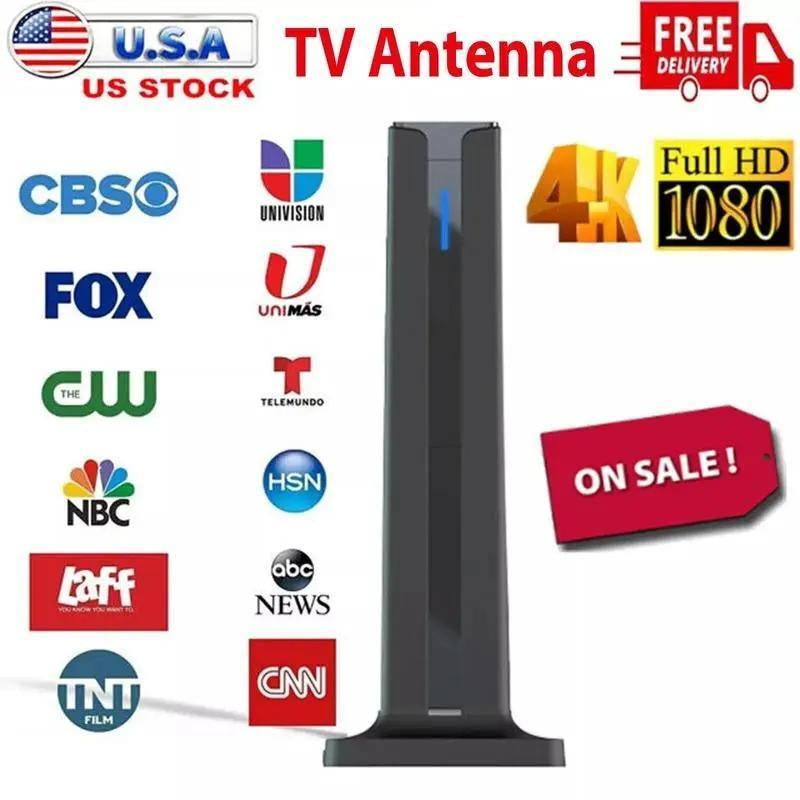 ZIHNIC Digital HD Antenna Indoor HDTV 1080P 4K Long Range High Definition Antenna with USB Cable & Coaxial Connector