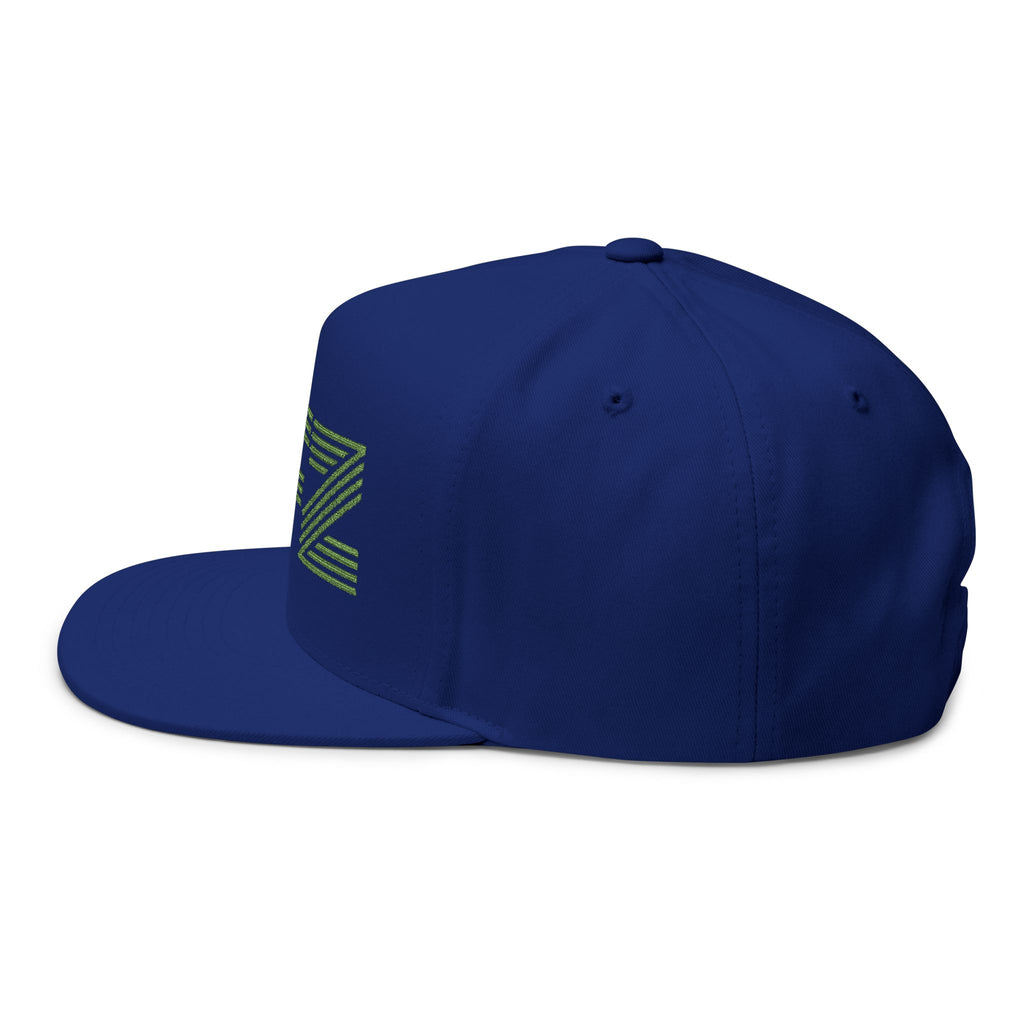 Embroidered OFZ Flat Bill Cap - Retro Linework Snapback