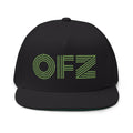 Embroidered OFZ Flat Bill Cap - Retro Linework Snapback