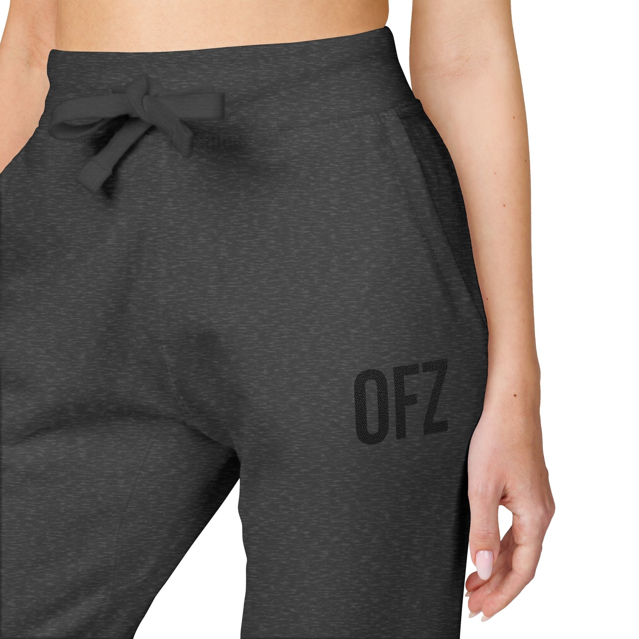 Embroidered 'OFZ' Fleece Sweatpants — Cozy Casual Joggers