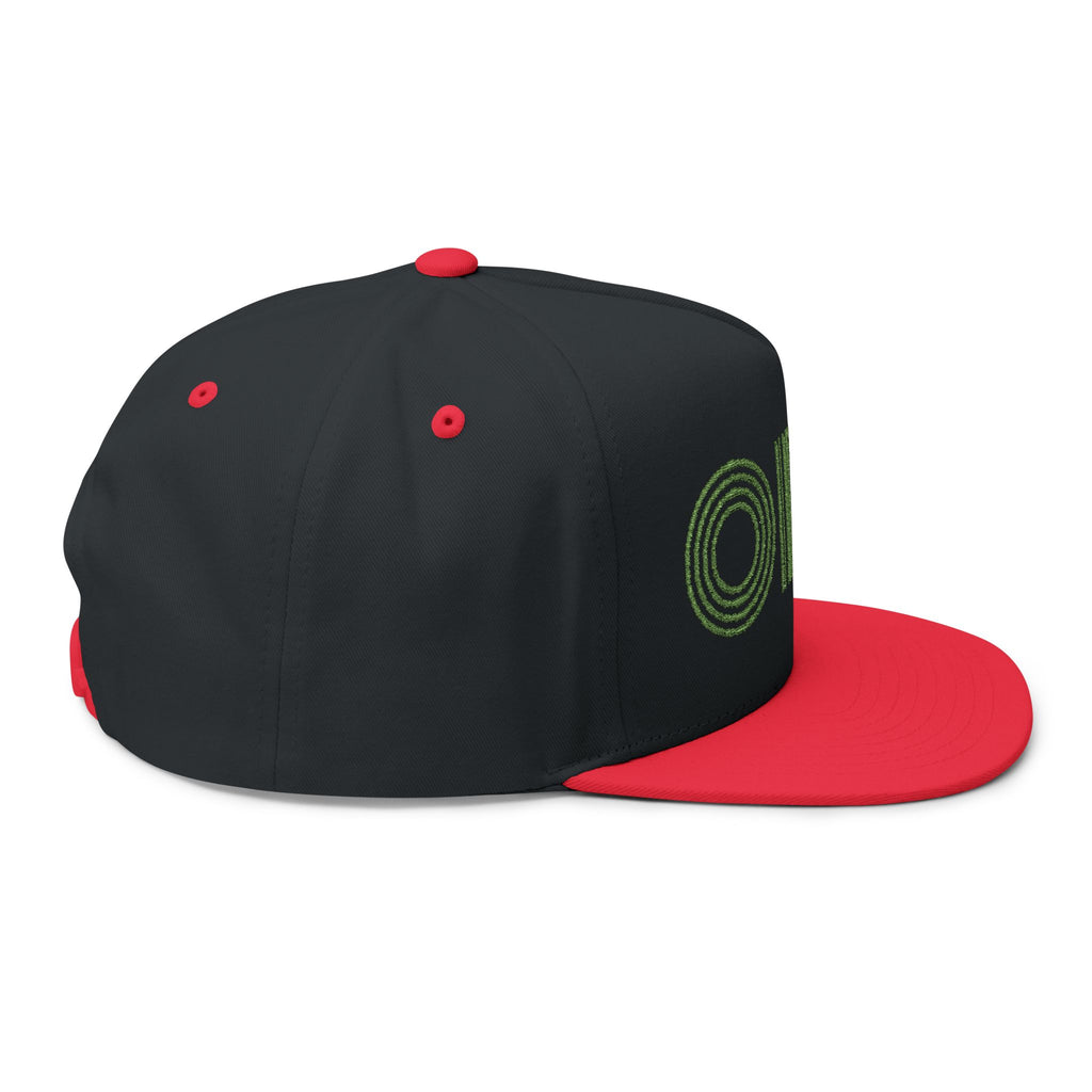 Embroidered OFZ Flat Bill Cap - Retro Linework Snapback