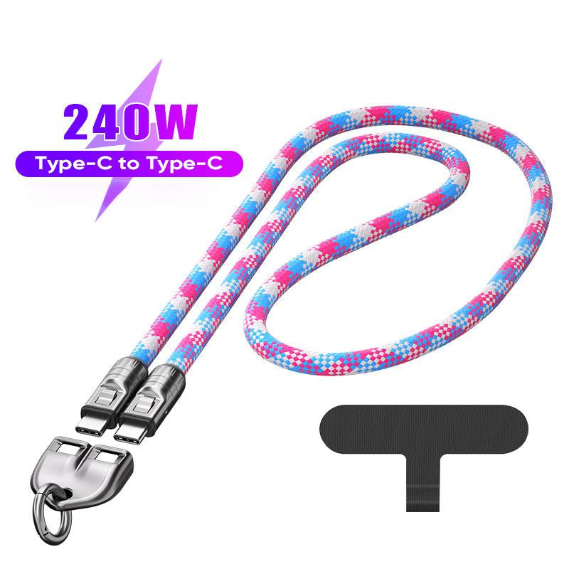 240W USB-C Fast Charging Phone Lanyard | 7Mm Nylon | Crossbody/Wrist Strap | Phone Sa*Sung Xiaom-Yy