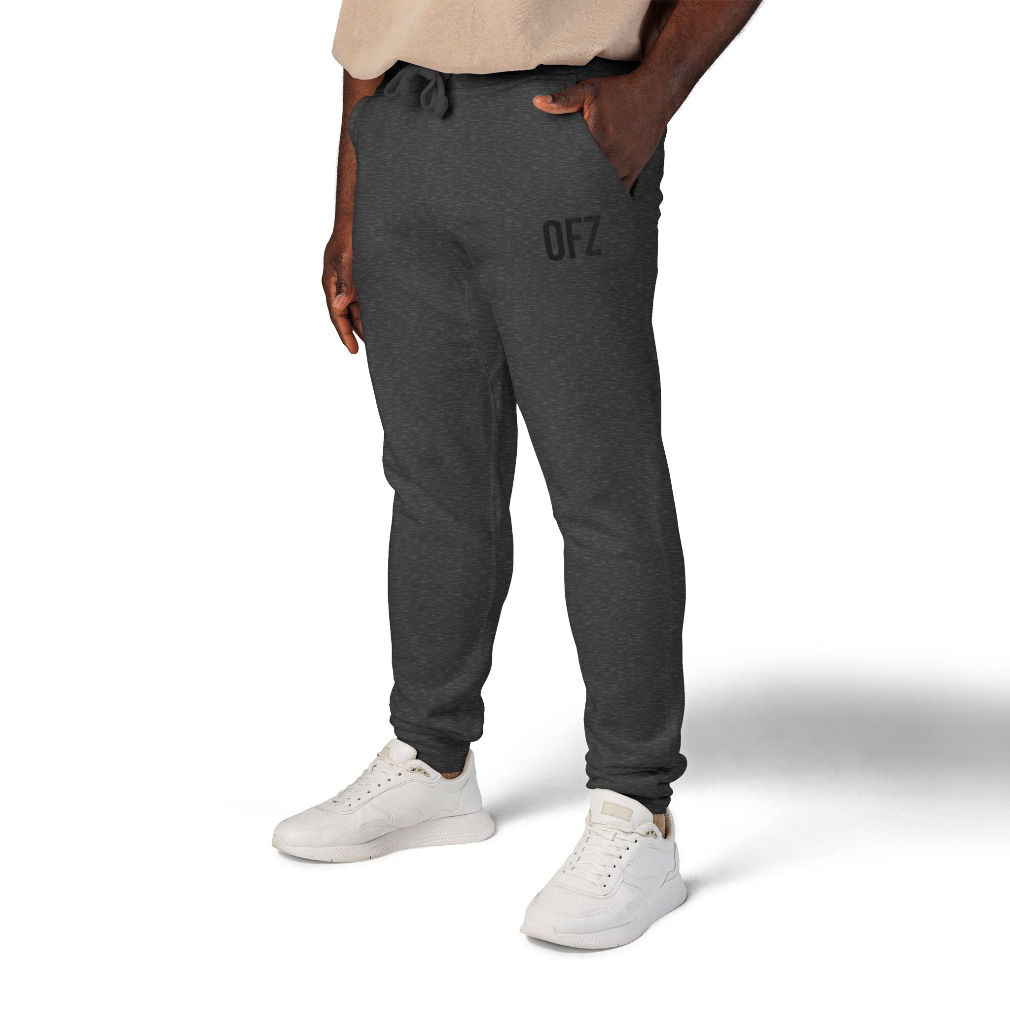 Embroidered 'OFZ' Fleece Sweatpants — Cozy Casual Joggers