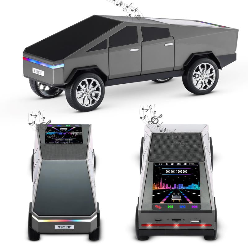 Fuzix WS-580 Pickup Truck Model Bluetooth Speaker with USB Micro SD AUX FM Radio TWS Pairing for Indoor Outdoor Party Birthday Gift Cybertruck