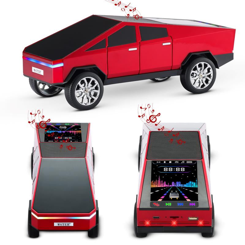 Fuzix WS-580 Pickup Truck Model Bluetooth Speaker with USB Micro SD AUX FM Radio TWS Pairing for Indoor Outdoor Party Birthday Gift Cybertruck