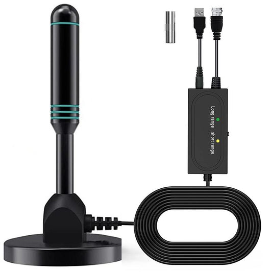 ZIHNIC Digital HD Antenna Indoor HDTV 1080P 4K Long Range High Definition Antenna with USB Cable & Coaxial Connector