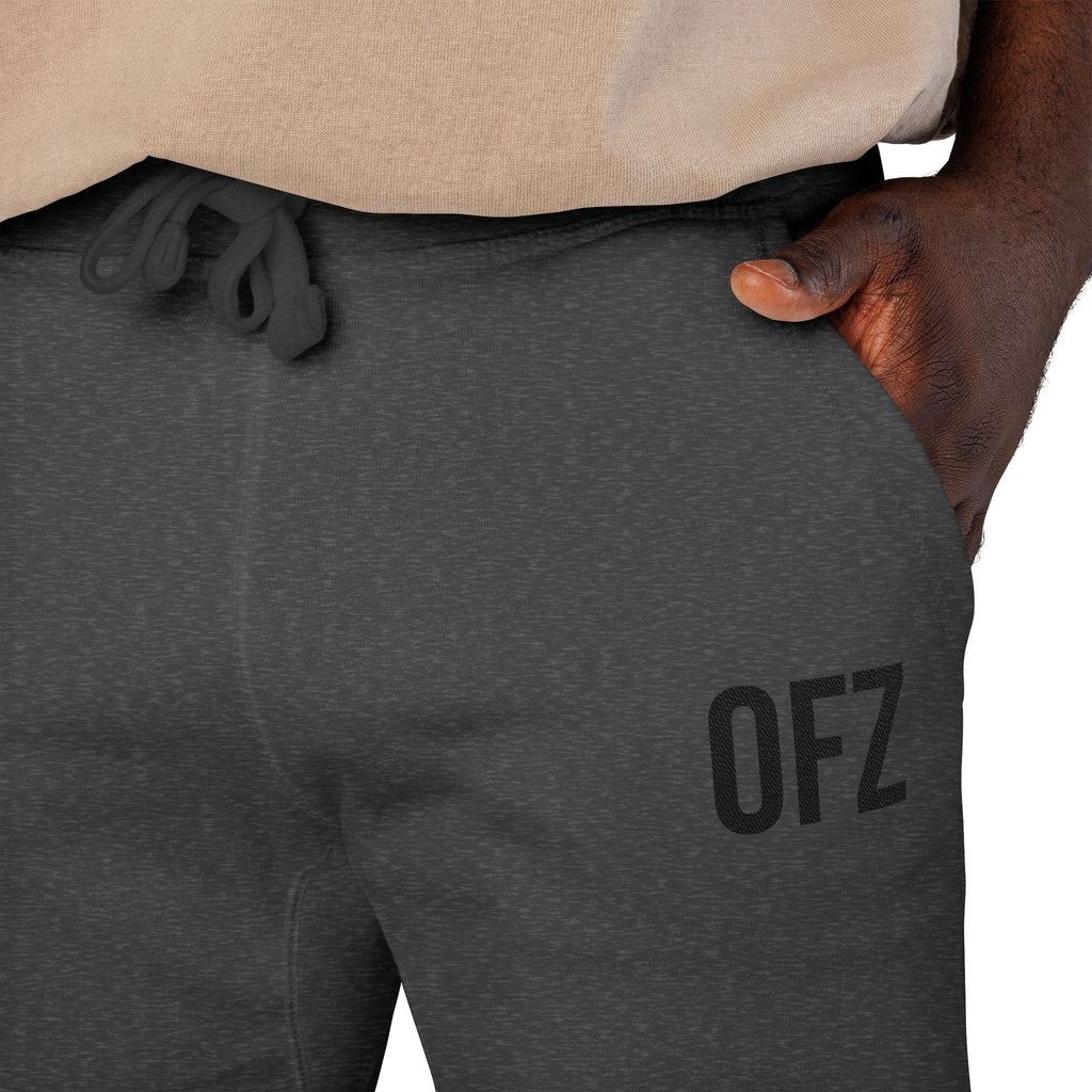 Embroidered 'OFZ' Fleece Sweatpants — Cozy Casual Joggers