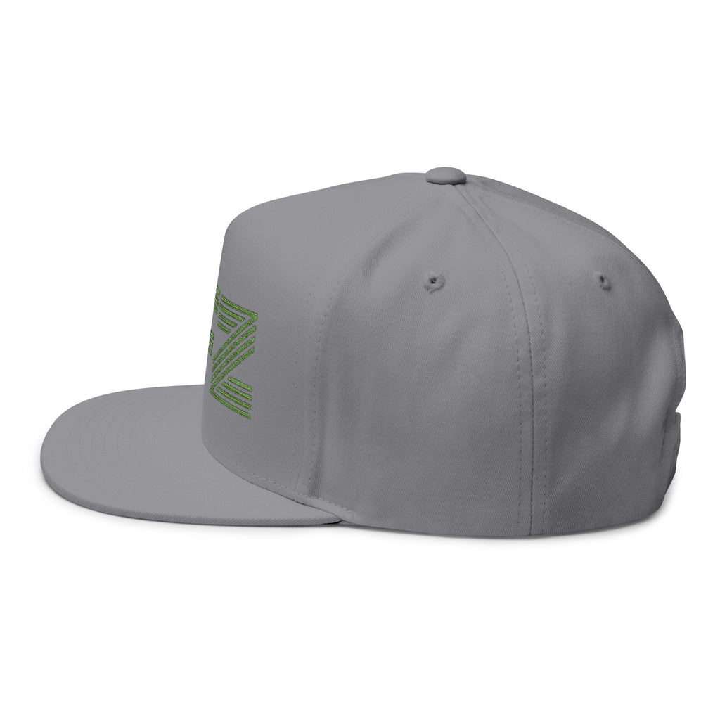 Embroidered OFZ Flat Bill Cap - Retro Linework Snapback