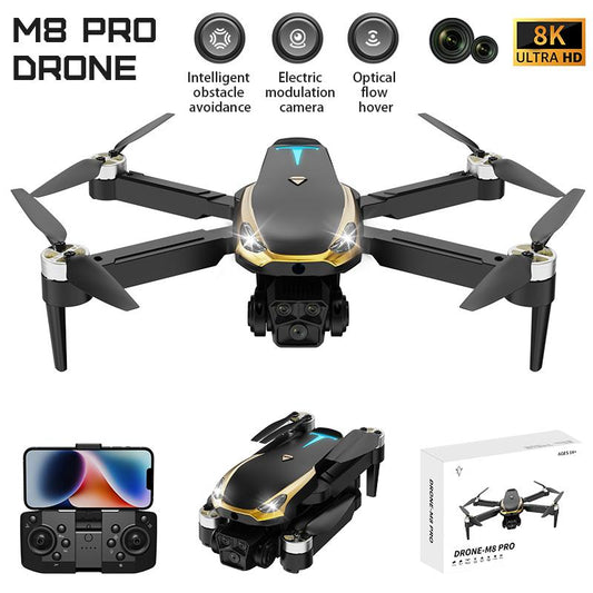 Ultimate M8 PRO FPV Drone 2025 4K UHD Stabilized Camera 5G Wifi Brushless Motors Optical Flow Auto Return Intelligent Aerial Photography