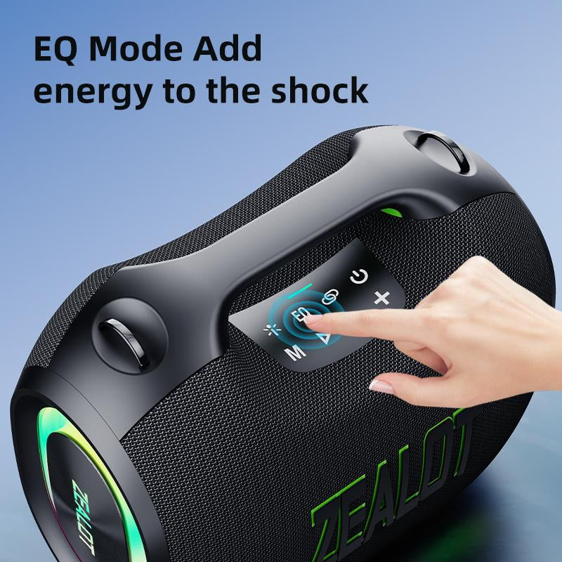 120W【Zealot】24000Mah/Limited/Offers Portable Speaker Bluetooth Speaker Party Speaker Waterproof IPX6 RGB Lights Power Bank TWS Supports TWS Pairing/Usb/Tf/Aux/Bt Smartphones. Ideal Choice for Family/Car/Pool Party/Bbq/Camping/Gift Giving