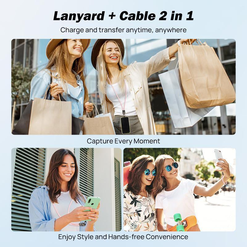 240W USB-C Fast Charging Phone Lanyard | 7Mm Nylon | Crossbody/Wrist Strap | Phone Sa*Sung Xiaom-Yy