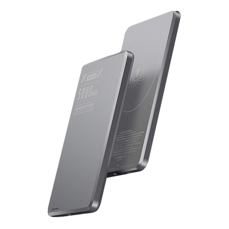 Ultra Slim Magnetic Power Bank 5000Mah 0.3Inch Wireless Portable Charger with PD 20W USB C Port Fast Charging Magsafe Battery Pack for Daily Charge and Travel Device Champagne Gold