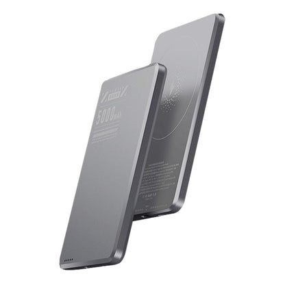 Ultra Slim Magnetic Power Bank 5000Mah 0.3Inch Wireless Portable Charger with PD 20W USB C Port Fast Charging Magsafe Battery Pack for Daily Charge and Travel Device Champagne Gold
