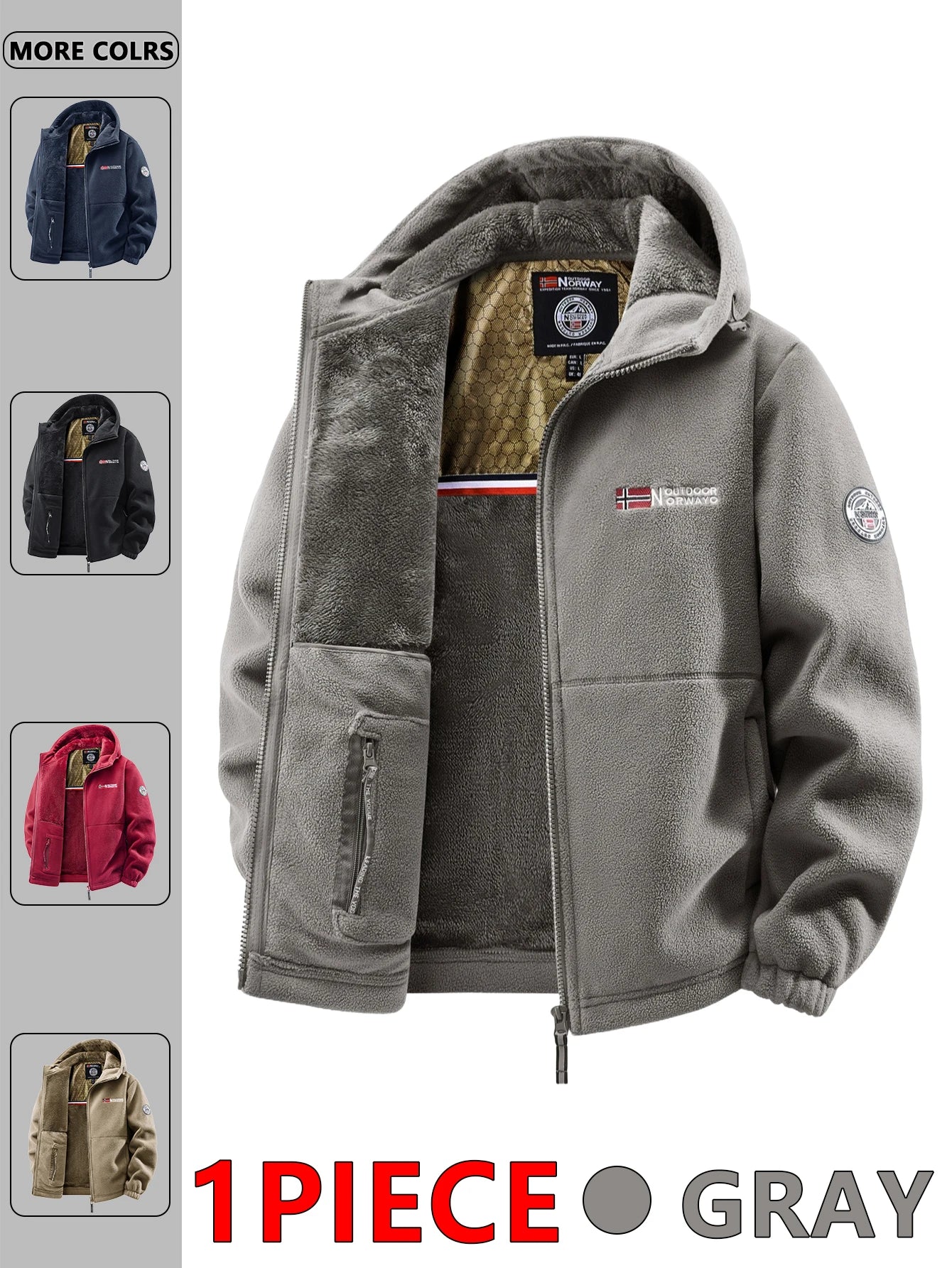 Officialz Hooded Street Jacket grey