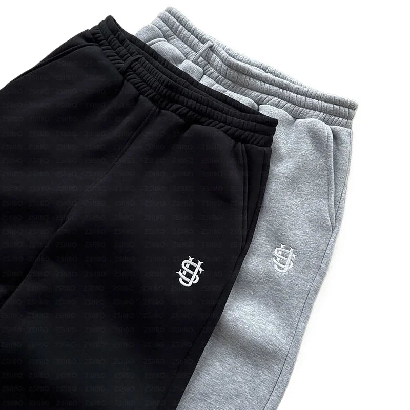 Officialz Y2K Wide-Leg Joggers black and grey