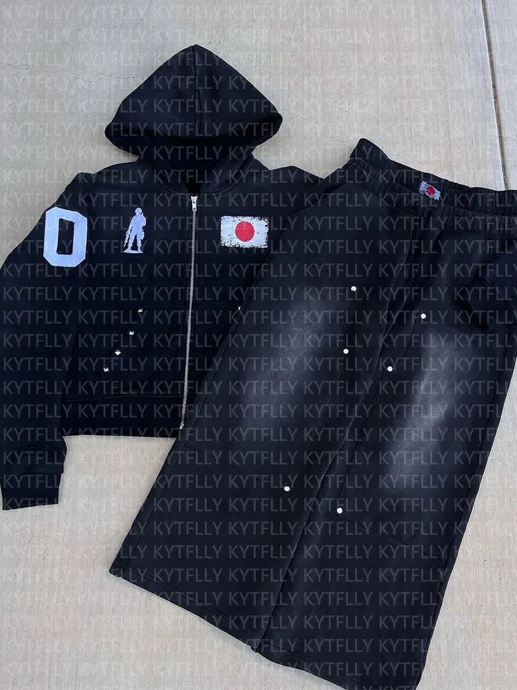 Offficialz diamond loose hoodie and sweatpant