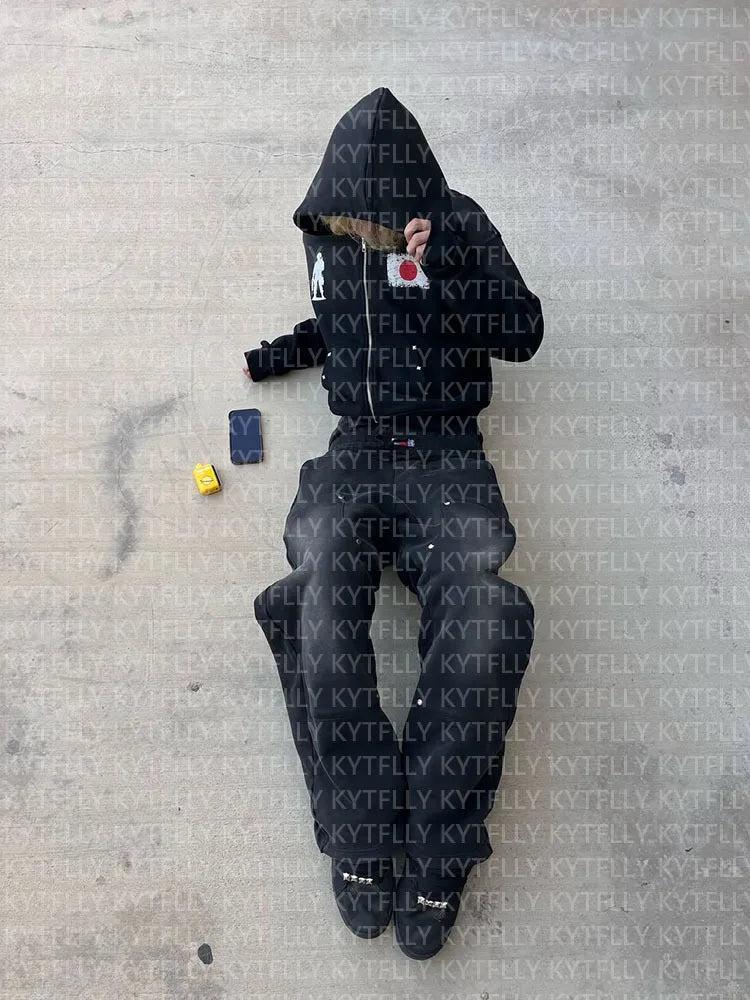 Offficialz diamond loose hoodie and sweatpant