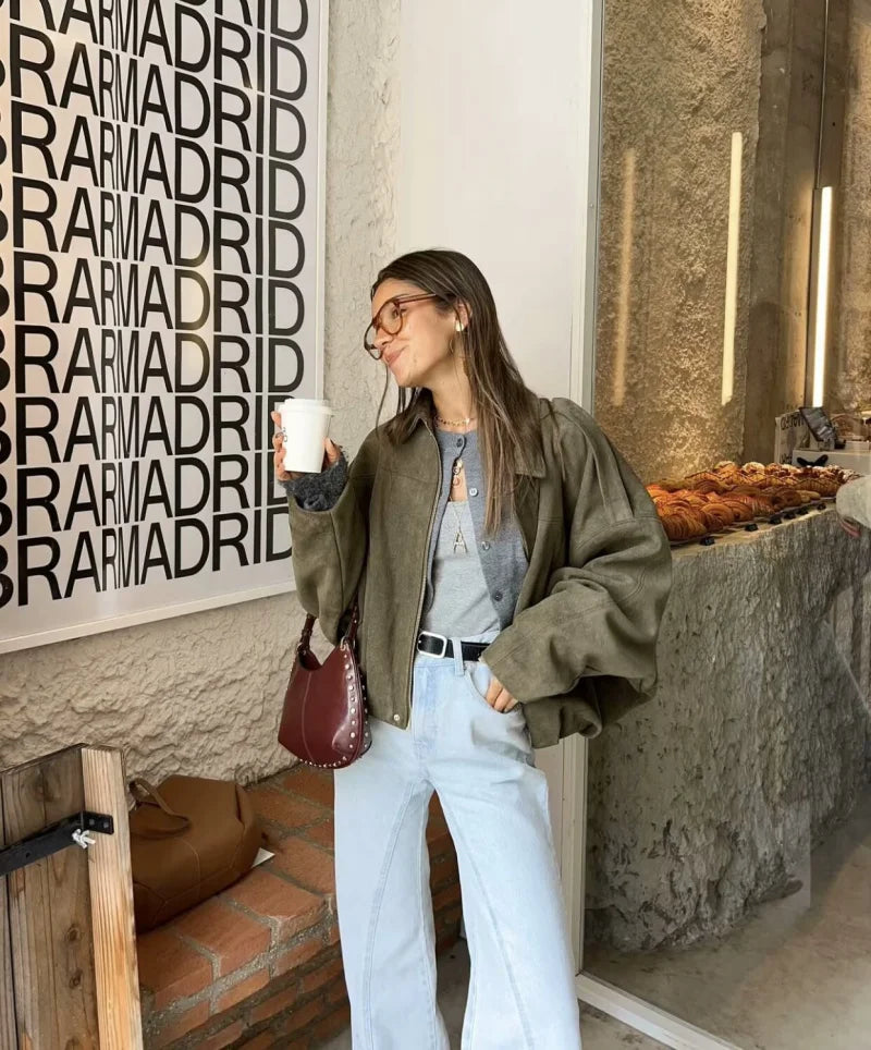 Officialz Suede Style Bomber Jacket