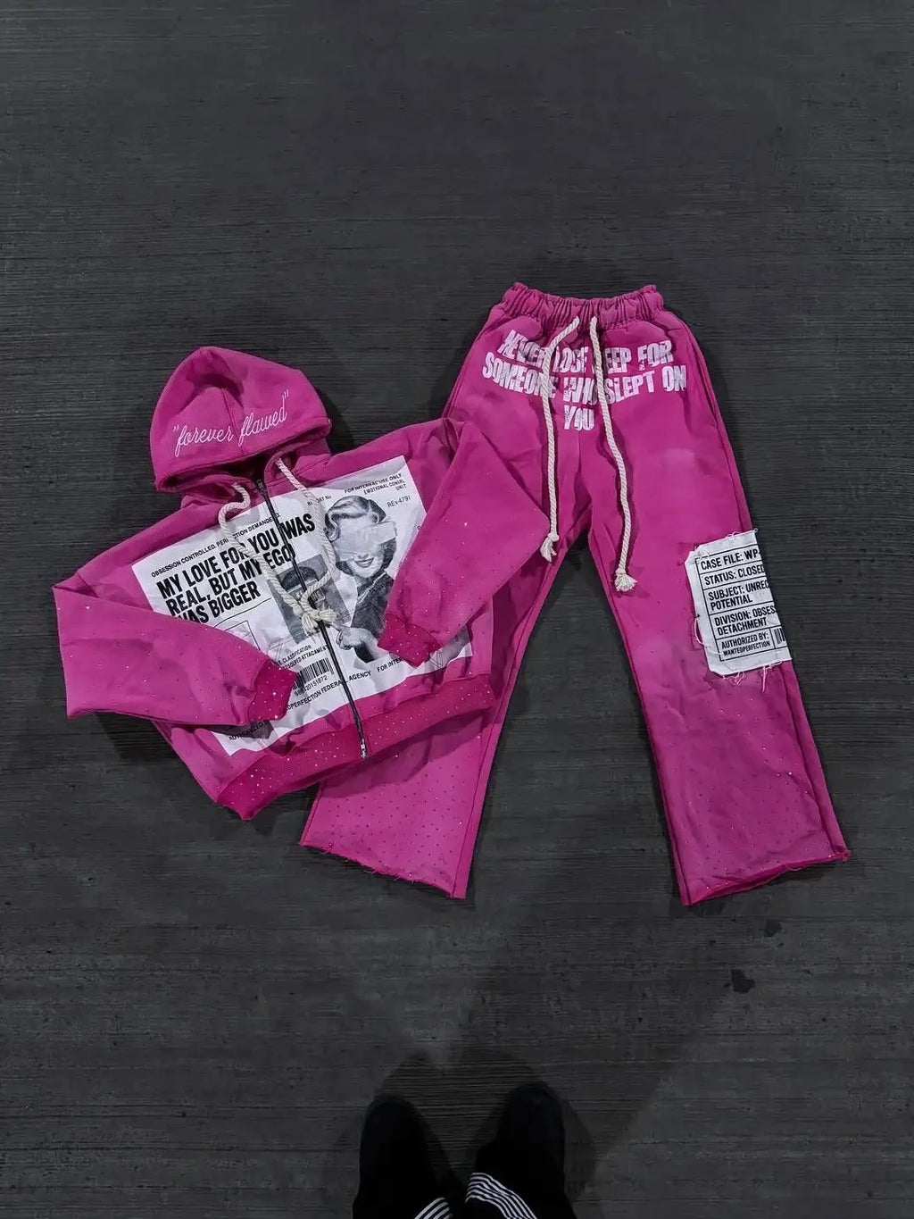 Officialz Y2k Harajuku Goth two piece outfit for men and wmen