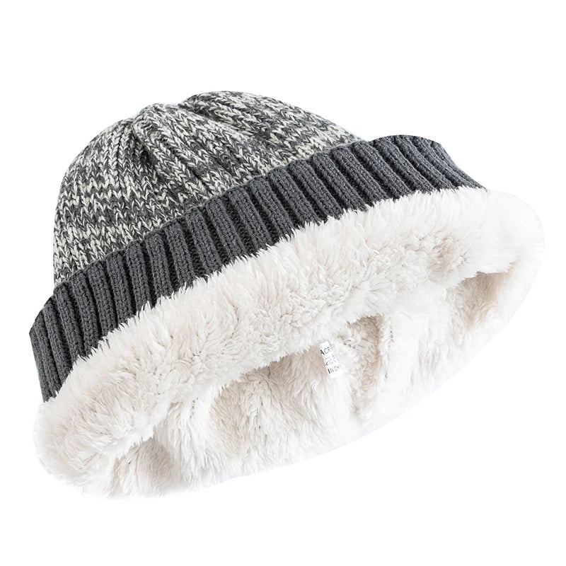 Officialz Two-Tone Knit Beanie folded