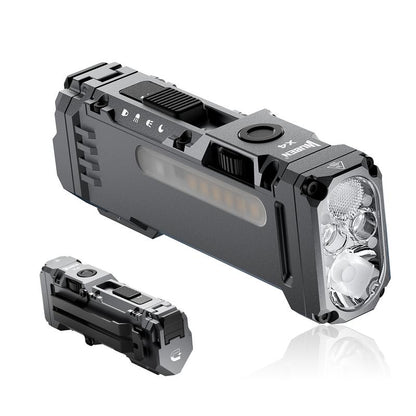 【NEW LAUNCH】WUBEN X4 1500 Lumens Multi-Function LED Flat Flashlight, RGB Mood Light & Side Camping Lamp, Instant-On Tail Switch, USB-C Rechargeable, IP68 Waterproof for Camping, Hiking, Night Patrol