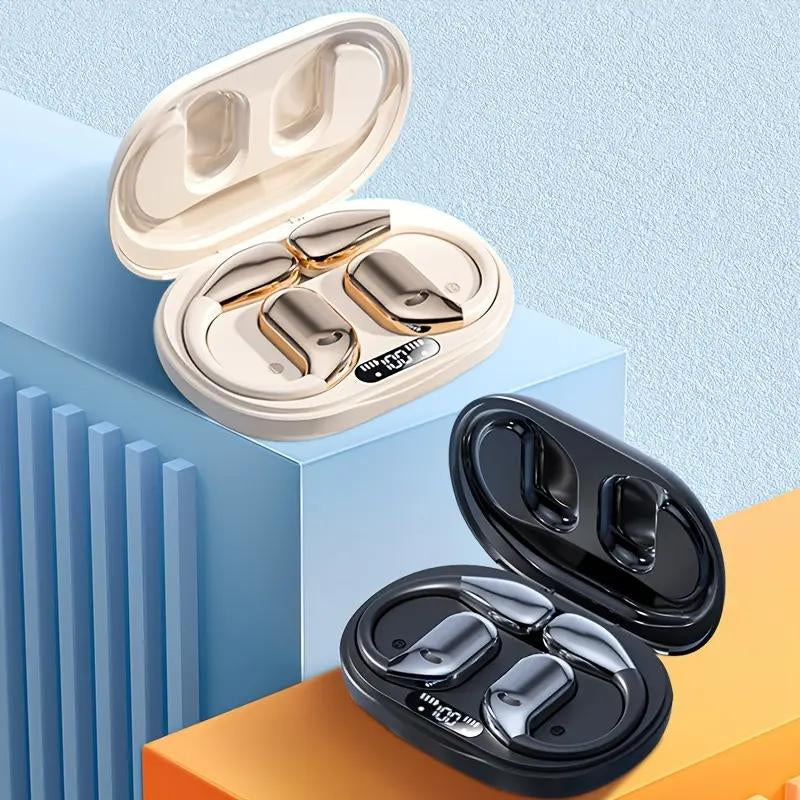 M75 Wireless Open-Ear Headphone,Bluetooth 5.4 Earphones ,IPX6 Water Proof, HIFI Sound Quality Music Earbuds for Gaming Travel Sports Built-In Mic,Electronic Audio&Video Product Headset Wireless Bluetooth Open Earbuds with Long Playtime Black