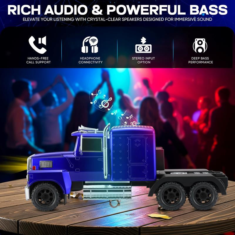 Fuzix WS-570 Truck Model Bluetooth Speaker with USB Micro SD AUX FM Radio TWS Pairing for Indoor Outdoor Party Birthday Gift Cybertruck Car-Inspired Design High-Quality Sound Portable Power Compact Gift-Worthy