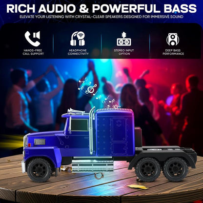 Fuzix WS-570 Truck Model Bluetooth Speaker with USB Micro SD AUX FM Radio TWS Pairing for Indoor Outdoor Party Birthday Gift Cybertruck Car-Inspired Design High-Quality Sound Portable Power Compact Gift-Worthy