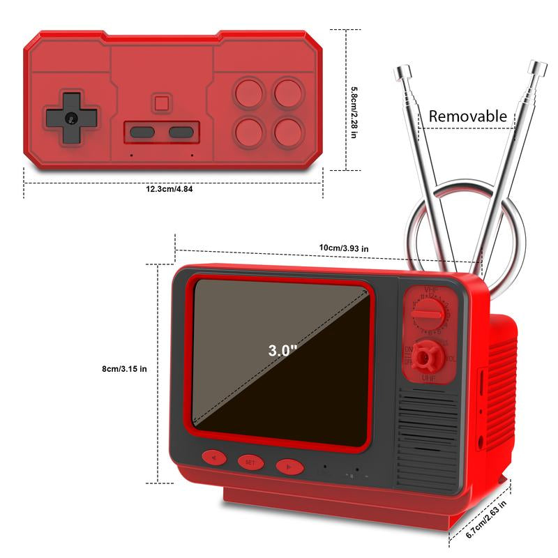 Mini TV Game Console-Gv300S 308-IN-1 HANDHELD ️ BACK to 90S HAPPINESS 3 Inch Screen Retro Video Games Player Support TV Output Electronic Games Xmas Gift for Boys Girls 4-12