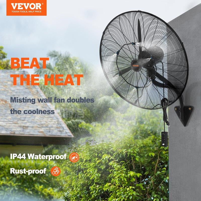 VEVOR Oscillating Wall Mount Fan, Various Specifications, Commercial or Residential for Warehouse, Greenhouse, Workshop, Patio, Basement, Black
