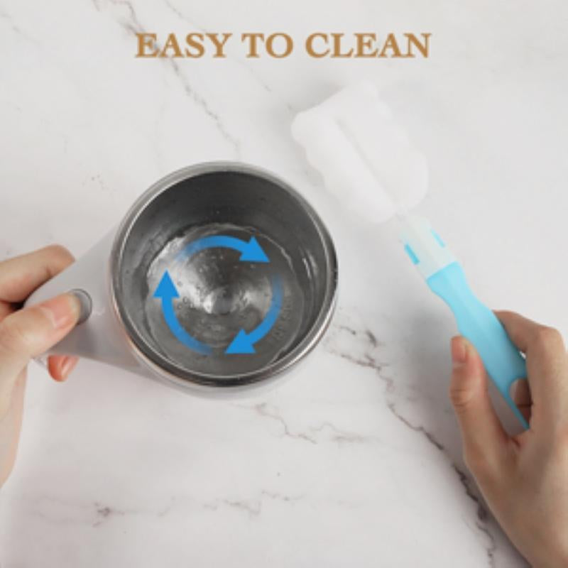 USB Charging Automatic Stirring Cup, Multifunctional Electric Coffee Cup with Dust Cover, Rotating Stainless Steel Cup Milk Cup, Suitable for Kitchen, Office, Bedroom, Easy Stirring Kettle Cup Beverage Mixer Drink Mixer