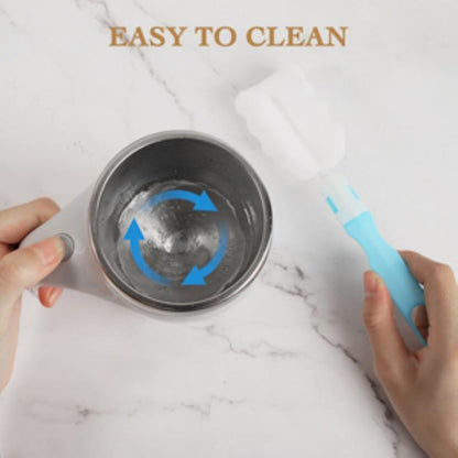 USB Charging Automatic Stirring Cup, Multifunctional Electric Coffee Cup with Dust Cover, Rotating Stainless Steel Cup Milk Cup, Suitable for Kitchen, Office, Bedroom, Easy Stirring Kettle Cup Beverage Mixer Drink Mixer
