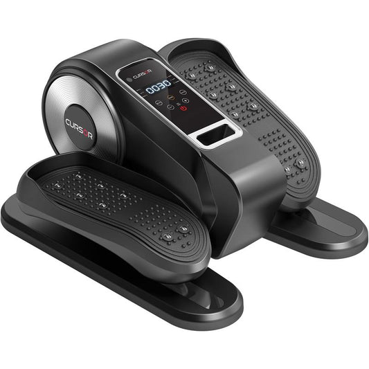 Under Desk Elliptical Machine, Electric Seated Pedal Exerciser, Mini Ellipse Leg Exerciser with Remoter, 12 Level Speeds, Forward & Reverse Direction, Manual & Auto Mode for Home Office