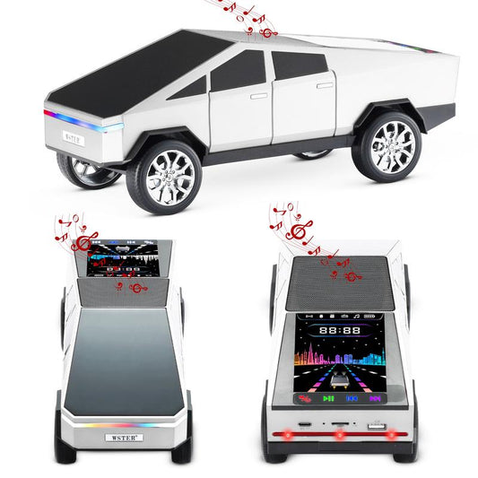 Fuzix WS-580 Pickup Truck Model Bluetooth Speaker with USB Micro SD AUX FM Radio TWS Pairing for Indoor Outdoor Party Birthday Gift Cybertruck