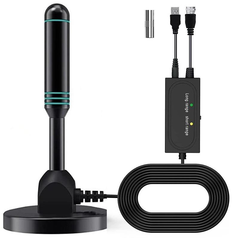 ZIHNIC Digital HD Antenna Indoor HDTV 1080P 4K Long Range High Definition Antenna with USB Cable & Coaxial Connector
